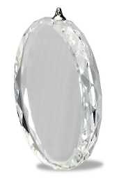 Medalla cristal lapidada grabacion a laser 70 mm 