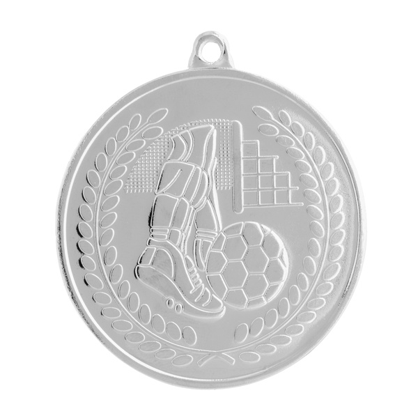 Medalla metalica para futbol en dorado 