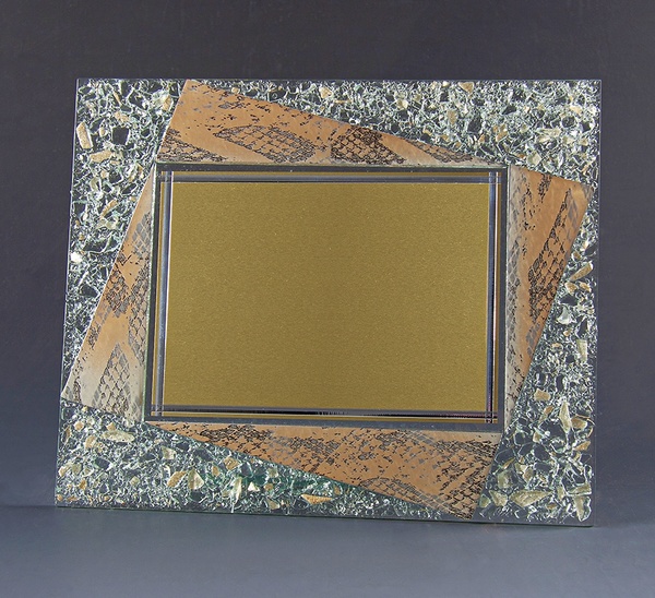 Placa conmemorativa cristal marron 