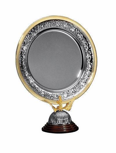 Plato Decorativo Bambu Relieve Plateado 