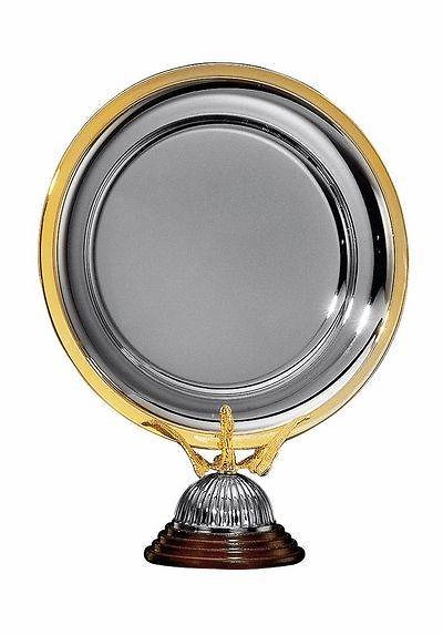 Plato Decorativo Mirto Dorado Soporte 