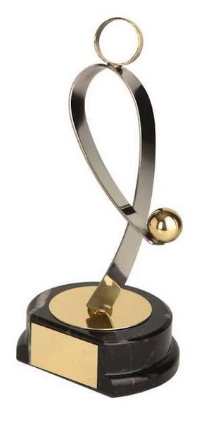 Trofeo bolos plateado y dorado 