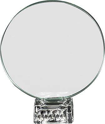 Trofeo circular con peana de cristal 