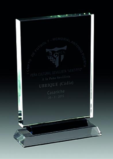 Trofeo de cristal. Modelo del mar 24 cm 19 mm 19 mm 21 cm 18 cm 19 mm 15 cm 19 mm 