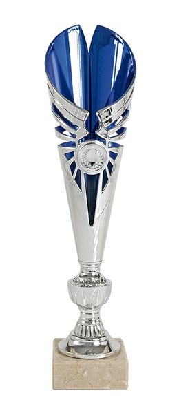 Trofeo economico azul y plata. Modelo yaitepec 