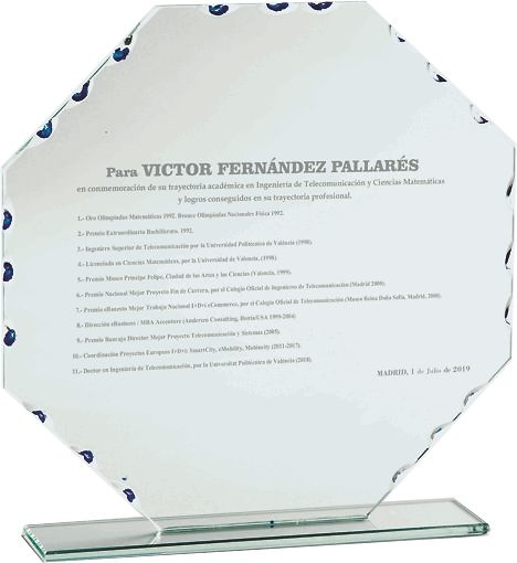 Trofeo personalizable de Cristal Arcelia 