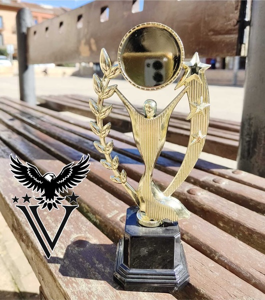 Trofeo personalizable para cualquier deporte en dorado o plateado 23 cm de alto De 1 a 100 unidades Dorado 23 cm 23 cm + de 100 unidades Dorado 