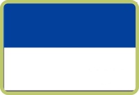 Cinta de medalla Azul - Blanco.