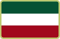 Cinta medalla deportiva verde, blanco y rojo