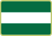 Cinta para medalla Verde, Blanco.