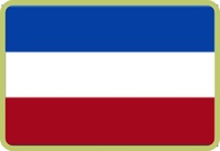 Cinta para medalla azul, blanco y rojo.