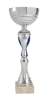Copa Plateada Detalles Azules Cuerpo