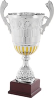 Copa economica plateada y amarilla. Modelo solaga