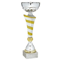 Copa plateada y dorada rizo leonis