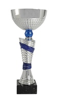 Copa star azul y plateada ceramica