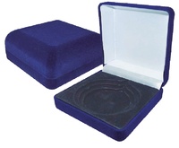 Estuche para medallas color azul.