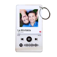 Llavero de metacrilato con foto y codigo