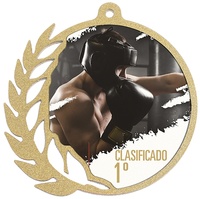 Medalla calada en metal personalizable a color
