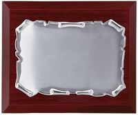 Placa conmemorativa Plateada Pergamino siete pliegues