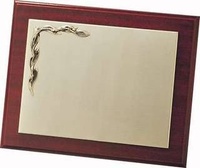 Placa conmemorativa alpaca hojas