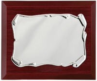 Placa conmemorativa de diseño modernista de pergamino