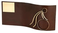 Trofeo Aro rectangular ondulado