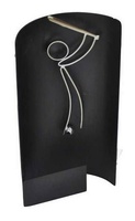 Trofeo Artesanal oval negro Laton Beisbol