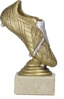 Trofeo Bota Futbol Dorada Rayas Plateadas