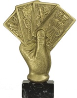 Trofeo Cartas Mano Colores