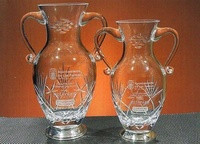 Trofeo Damay Asas Florero Cristal Plata