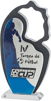 Trofeo Felicitas en piedra y aluminio