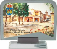 Trofeo Icono Lineas Rectas personalizable a todo color