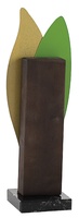Trofeo Icono de Madera Combinado en dos tonos