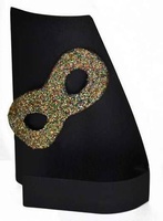 Trofeo Laton Antifaz fiesta Carnaval soporte Negro
