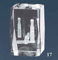 Trofeo Lozoya Cubo de Cristal Bolos