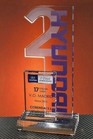 Trofeo Metacrilato Guan Recortado Dos Piezas