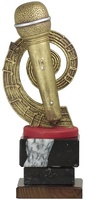 Trofeo Microfono Notas Bronce