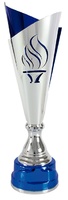 Trofeo Modernista Campana Azul y Plateada