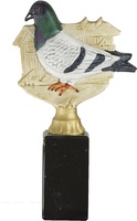 Trofeo Pajaro Peana Marmol Negro