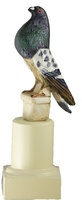 Trofeo Pajaro Verde Columna Blanca
