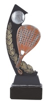 Trofeo Ramo de Padel en resina a color.