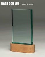 Trofeo Rectangular de Cristal con Luz