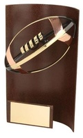 Trofeo Rugby rectangular aplique pelota