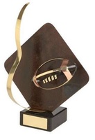 Trofeo Rugby rombo aplique pelota