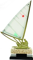 Trofeo Vela en metacrilato a color.