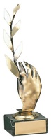 Trofeo alegórico mano y laurel