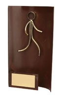 Trofeo atletismo rectangular