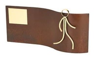 Trofeo atletismo rectangular ondulado
