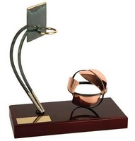 Trofeo baloncesto balón cobre y canasta 