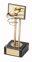 Trofeo baloncesto canasta dorada